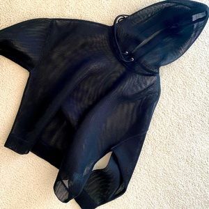 Transparent net hoodie